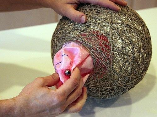 Сделай сам. Простой и эффектный абажур своими руками. 05