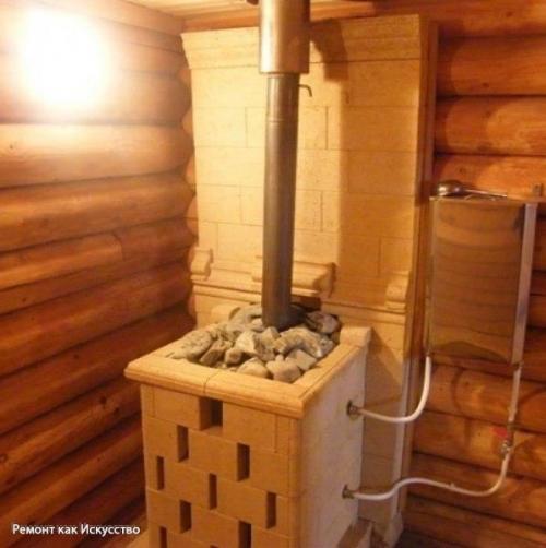 Установка банной печи. 02
