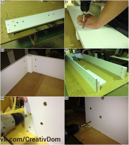 Обзорная фото презентация изготовления полуторной кровати на мебельном производстве. 05