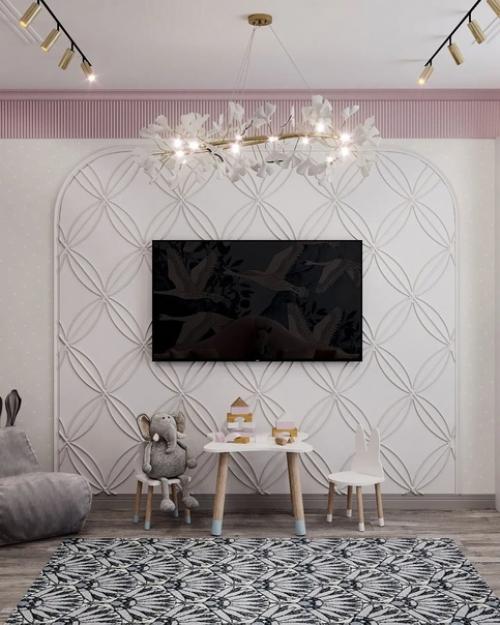 Проект и его реализация дизайна детской комнаты в загородном доме. 07