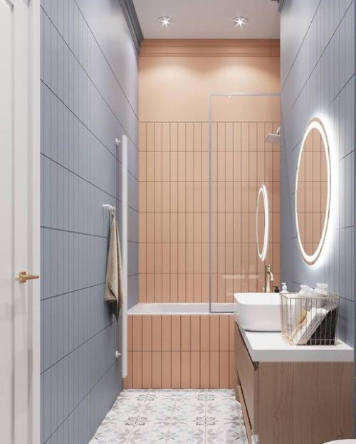 Мы встречаем день в нежной ванной комнате площадью 5, 57 кв. 03