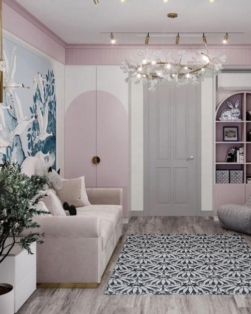 Проект и его реализация дизайна детской комнаты в загородном доме. 05