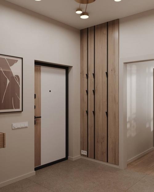 Спокойный, обволакивающий интерьер в тёплых бежевых оттенках. 09