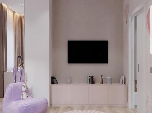 Нежно-розовый интерьер детской комнатки. 02