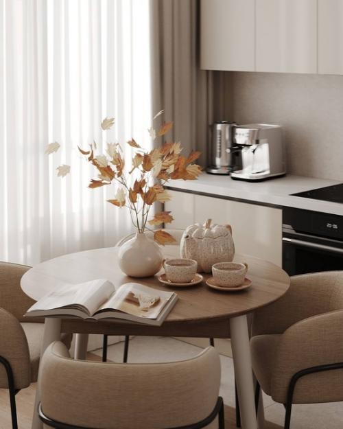 Спокойный, обволакивающий интерьер в тёплых бежевых оттенках. 04