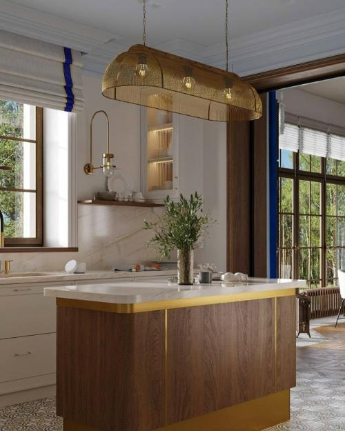 Эта кухня - настоящее сердце дома, где уют и эстетика слились воедино. 07