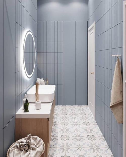 Мы встречаем день в нежной ванной комнате площадью 5, 57 кв. 05