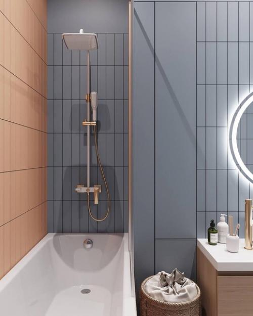 Мы встречаем день в нежной ванной комнате площадью 5, 57 кв. 02