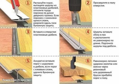 Порожек для ламината и плитки. | Все о ремонте