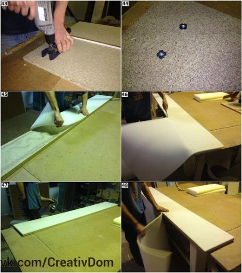 Обзорная фото презентация изготовления полуторной кровати на мебельном производстве. 07
