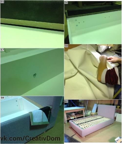 Обзорная фото презентация изготовления полуторной кровати на мебельном производстве. 09