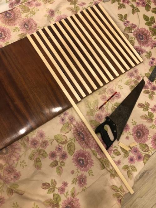 Единомышленники!  Завершила работу над тумбой - комодом. 05