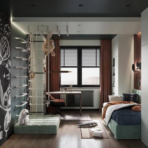 Современная стильная комната, которая с первого взгляда не оставила равнодушным своего юного хозяина. 03