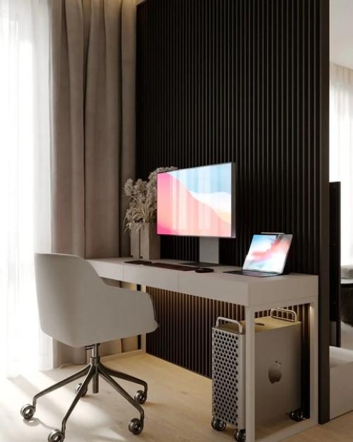 Школа ремонта.  Дизайн кухни - гостиной и рабочей зоны. 07