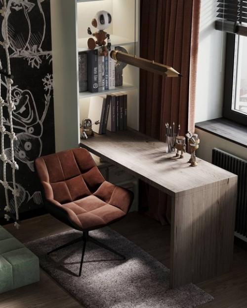 Современная стильная комната, которая с первого взгляда не оставила равнодушным своего юного хозяина. 06