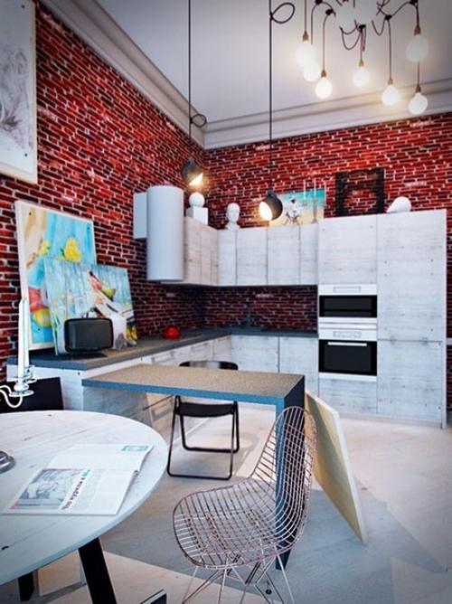 Дизайн интерьера в стиле лофт_ квартира - мастерская для творческого молодого человека. 01