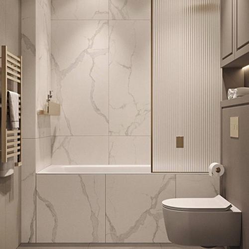 Пример дизайна ванной комнаты в стиле современной классики. 02