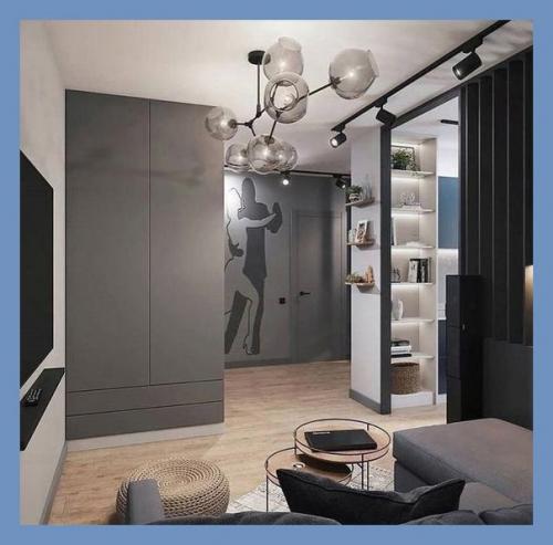 Дизайн интерьера в тёмных тонах. 04