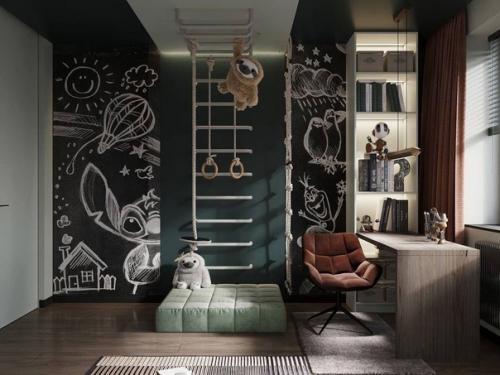Современная стильная комната, которая с первого взгляда не оставила равнодушным своего юного хозяина. 01