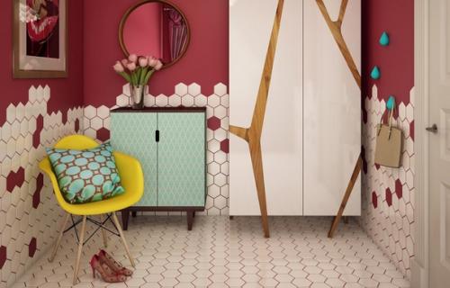 Классный способ добавить красок в ванной комнате - цветная затирка. 07