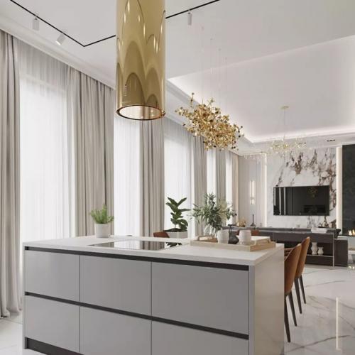 Дизайн - проект кухни - гостиной, площадью 43 кв. 05