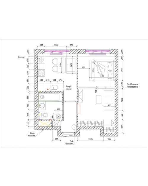 Школа ремонта.  Квартира 36 м 2. 09