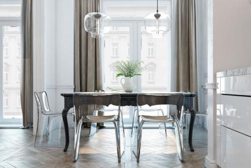 Прозрачная мебель визуально расширяет пространство так же как зеркальная. 02