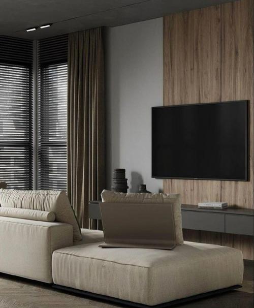 Кухня - гостиная.  Современный дизайн. 04