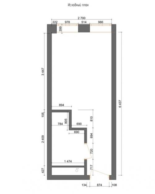 Дизайн студии, площадью 18 кв. 08