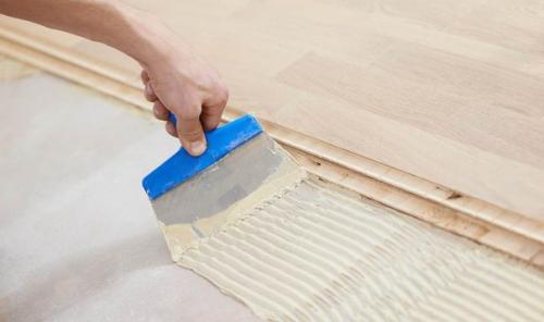 Укладка паркета на клей. 01