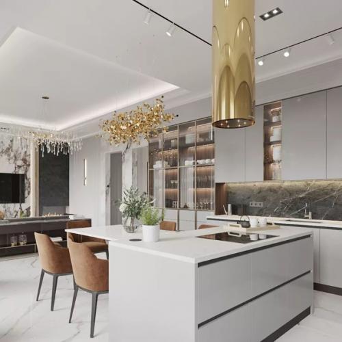 Дизайн - проект кухни - гостиной, площадью 43 кв. 04