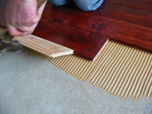 Укладка паркета на клей. 02