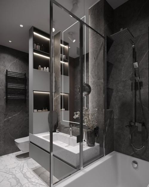 Ванная комната.  Площадь около 5 кв. 01