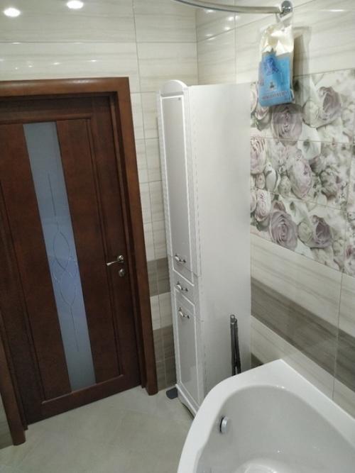 И наш ремонт в ванной покажу. 01