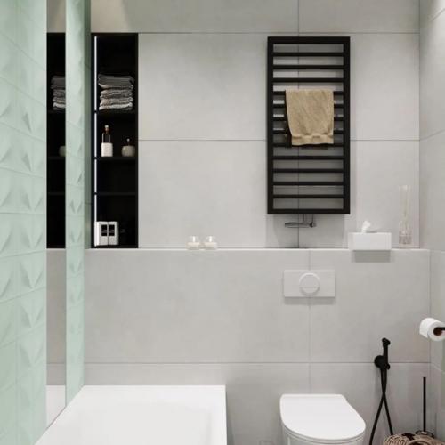 Стильный, нежный, эффектный интерьер ванной комнаты. 06