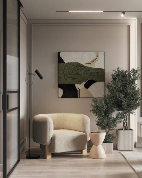 Лаконичный интерьер кухни - гостиной - идеальное решение для современного дома. 06