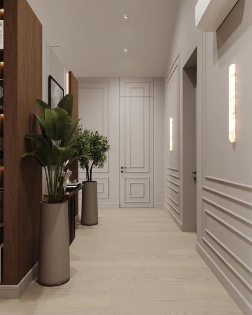 Уютная просторная мастер - спальня с панорамным остеклением и выходом на балкон. 08