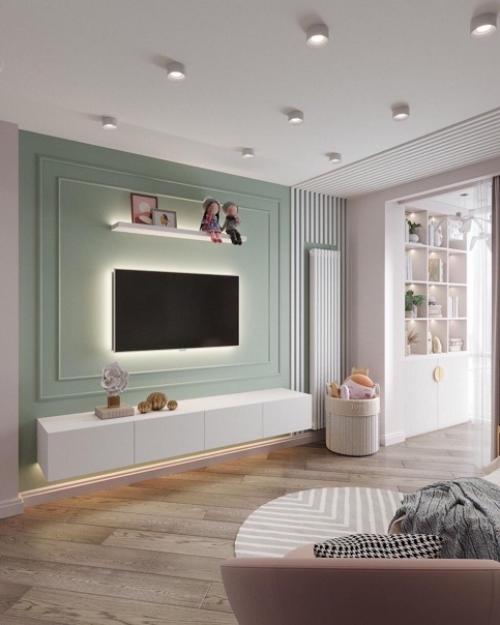 Еще один шикарный проект детской комнаты в спокойных и светлых тонах. 02