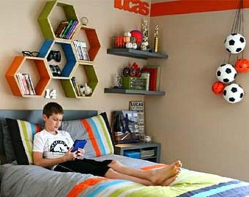 Необычные полки - соты своими руками. 02