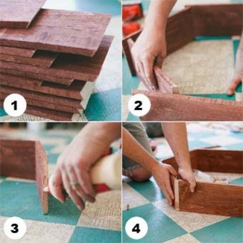 Необычные полки - соты своими руками. 04