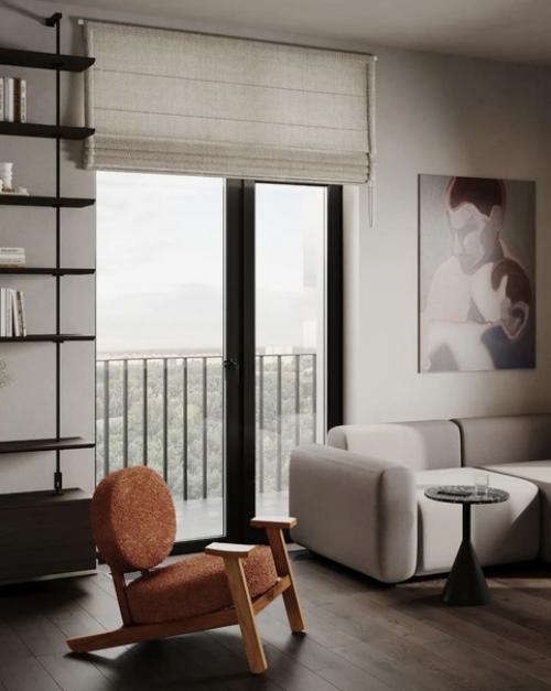 Лаконичный светлый дизайн с большим количеством функциональных мест, отличное зонирование. 04