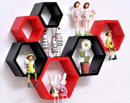 Необычные полки - соты своими руками. 01