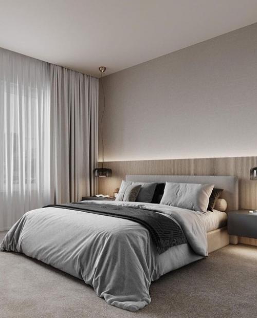 Очередной шикарный дизайн - проект квартиры в нейтральных оттенках. 07