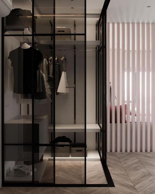 Просторная девичья детская комната с фламинго, площадью 21 кв. 06