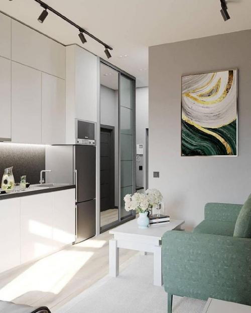 Небольшая, но уютная и функциональная квартира - студия площадью 23 кв. 04