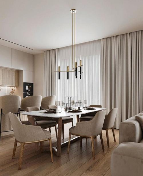 Очередной шикарный дизайн - проект квартиры в нейтральных оттенках. 02