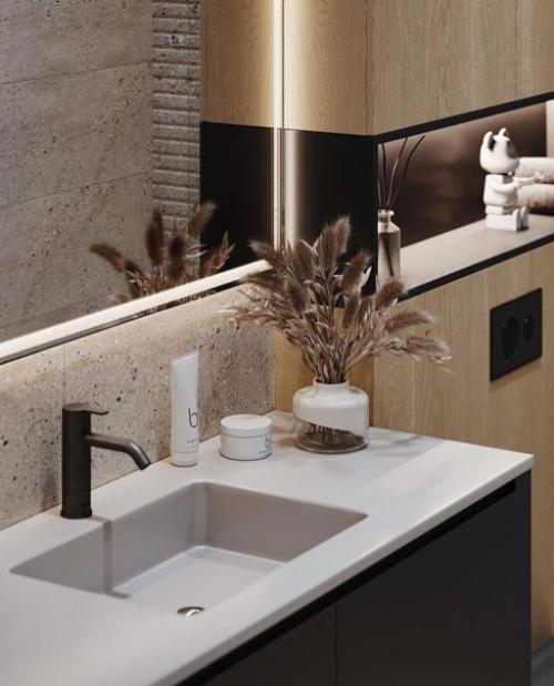 Очередной шикарный дизайн - проект квартиры в нейтральных оттенках. 06