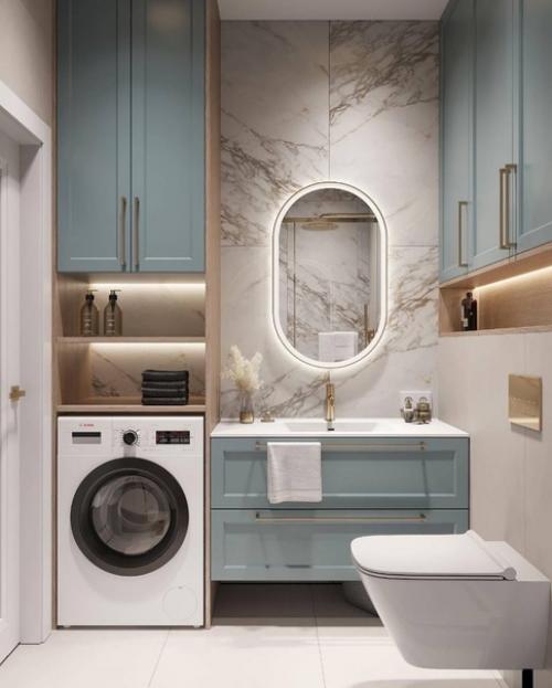 Нежный и современный интерьер квартиры студии для молодой девушки. 05