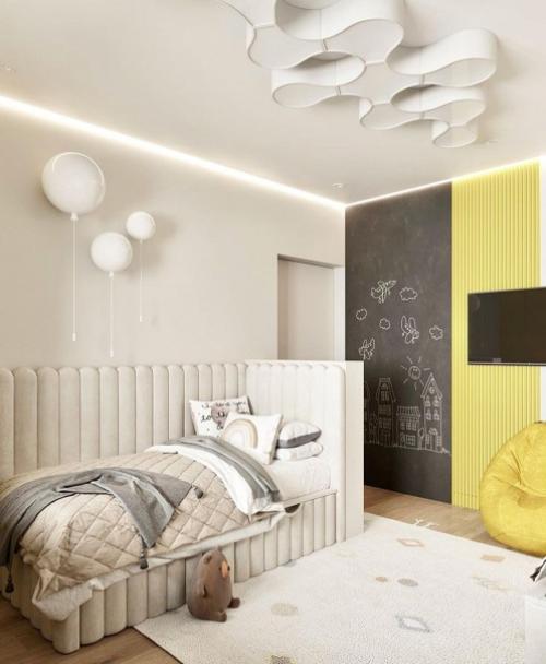 Яркий и красочный интерьер детской комнаты. 02