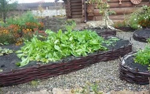 Плетеные оградки для клумб. 05